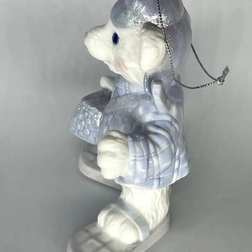 Polar Bear Snowshoes Porcelain‎ Christmas Ornament 5